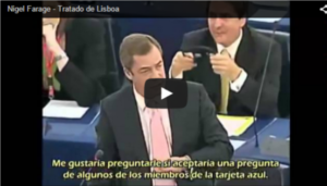 Nigel Farage en el parlamento europeo