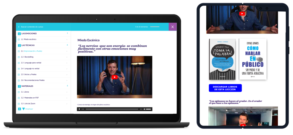 Plataforma online Palabrart curso de oratoria
